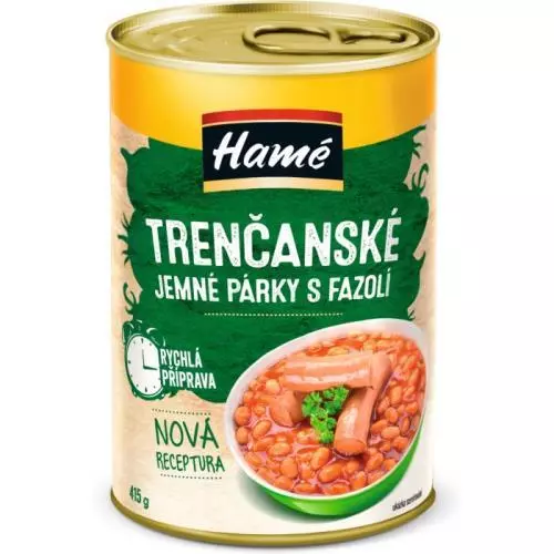 Hamé trenčanské jemné párky s fazolí 415g
