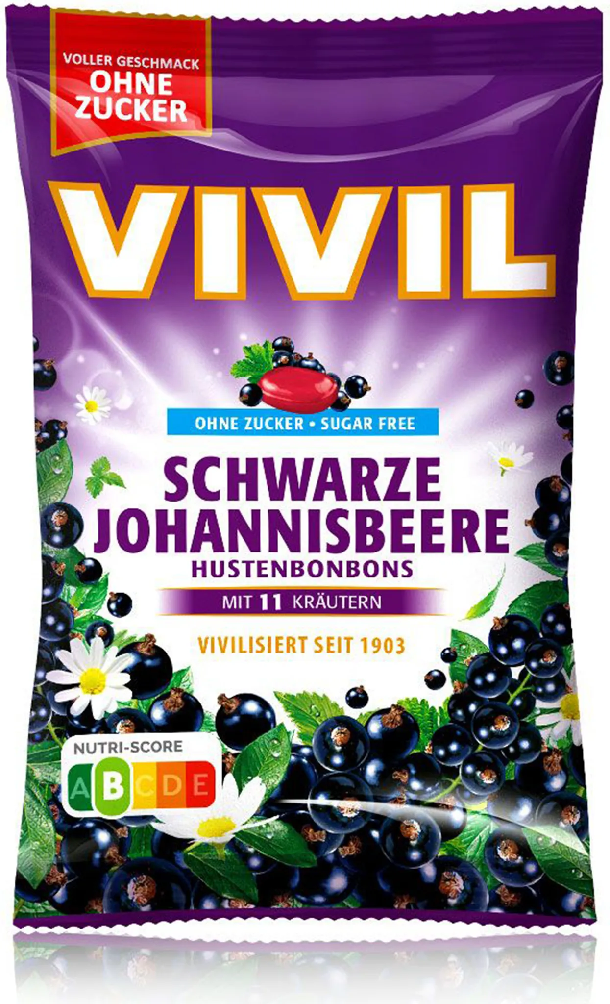 VIVIL s příchutí černého rybízu bez cukru 120g