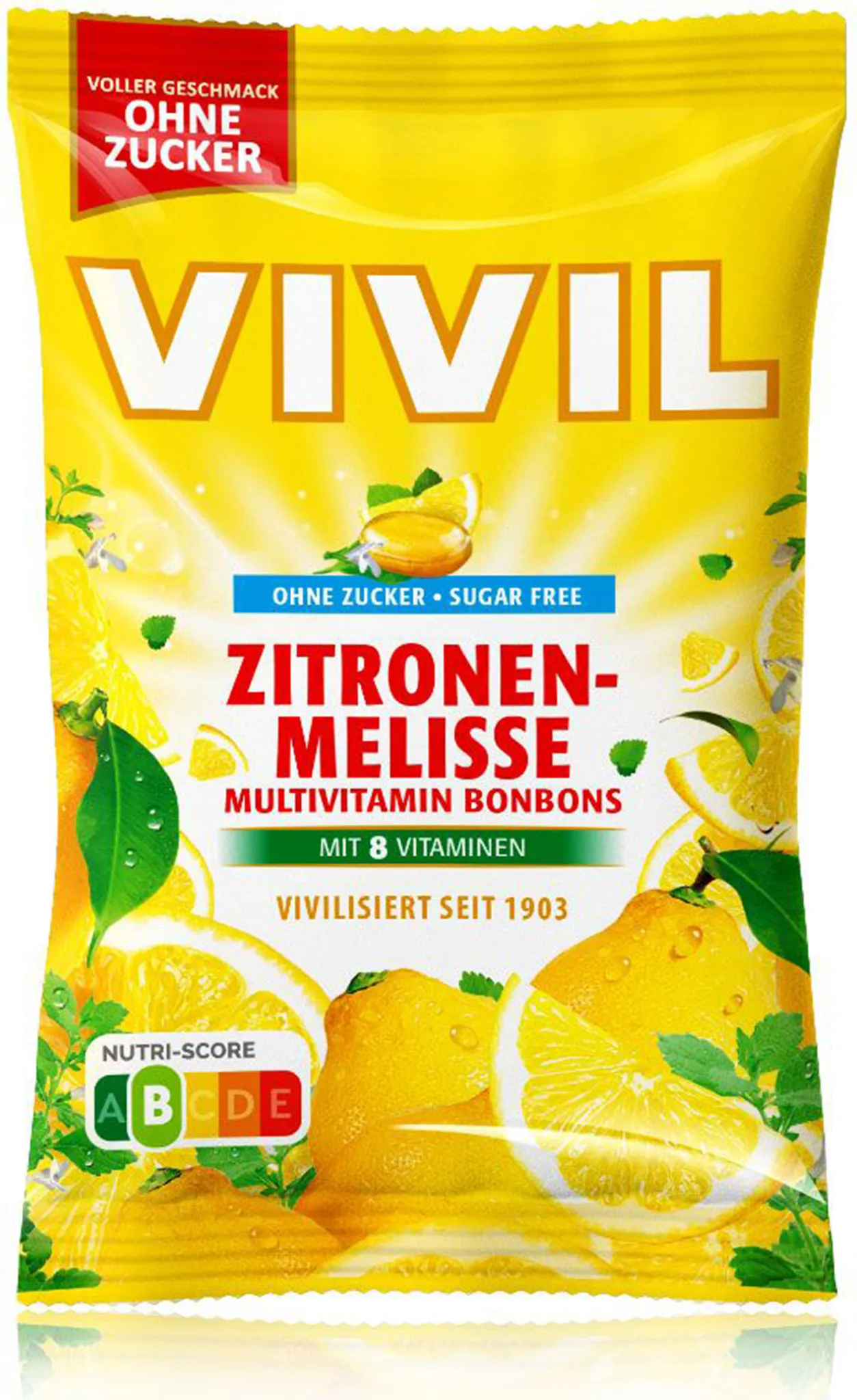 VIVIL Citronové multivitaminové bonbóny bez cukru 120g