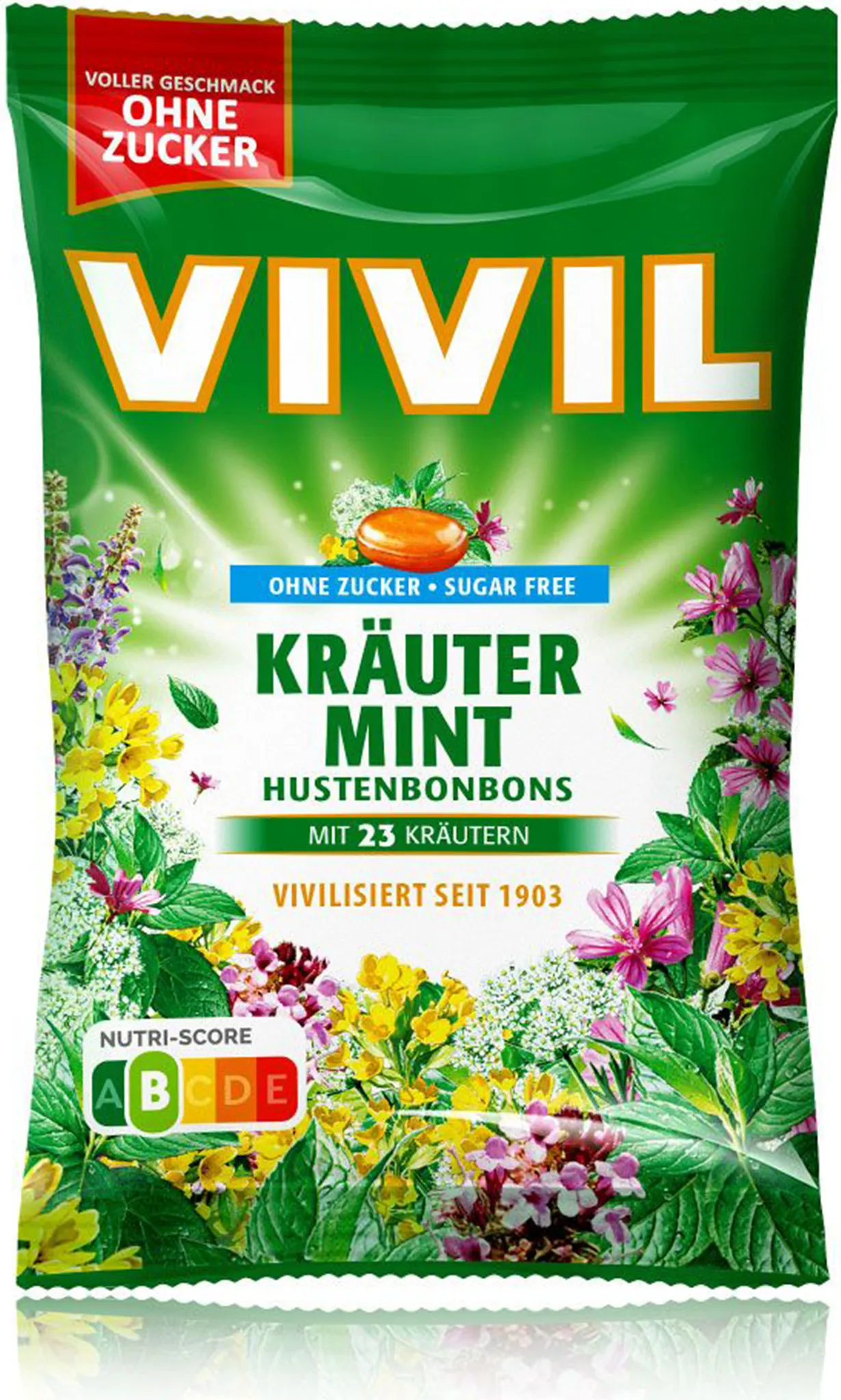 VIVIL Bylinné mátové proti kašli bez cukru 120g