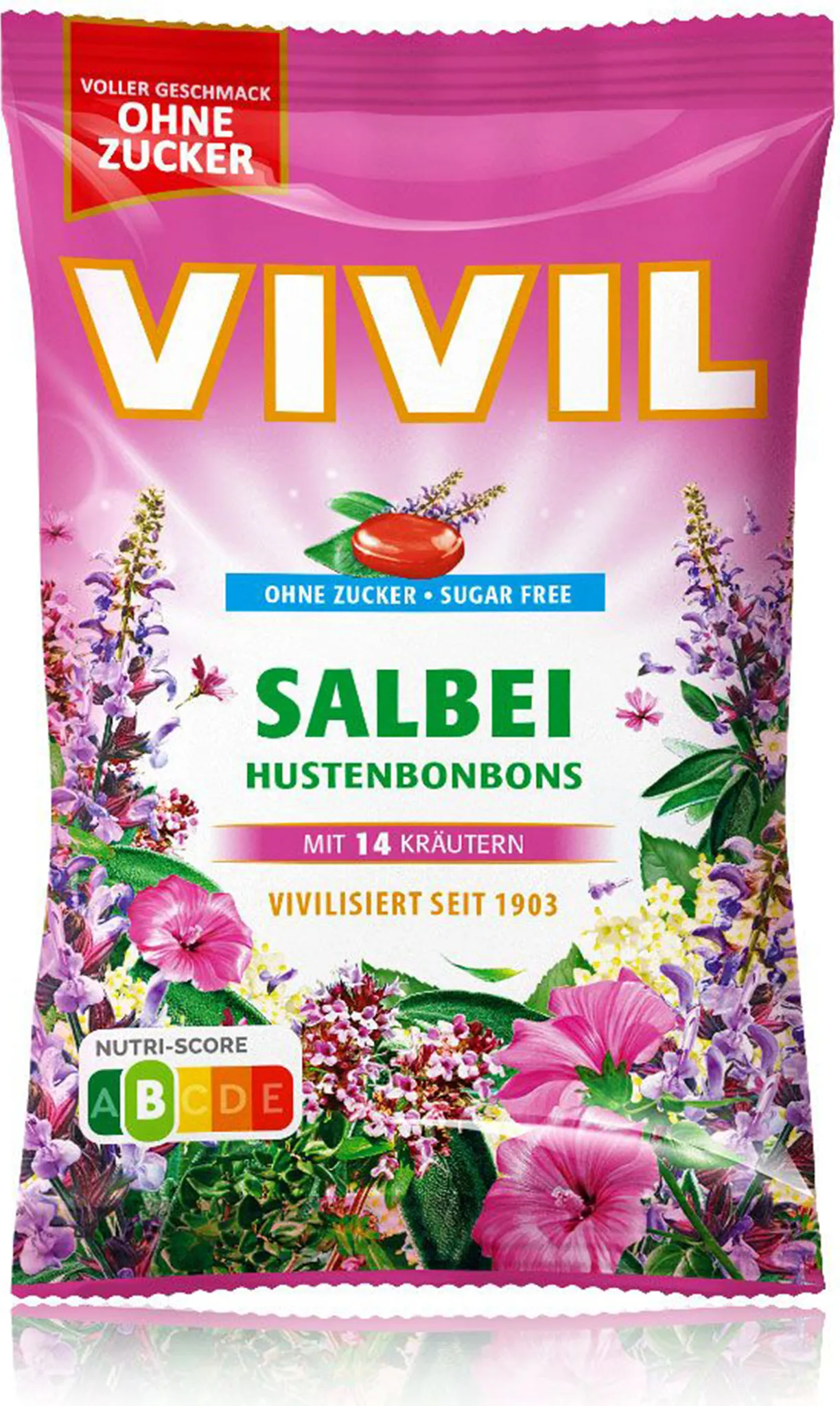 VIVIL Šalvějové proti kašli bez cukru 120g