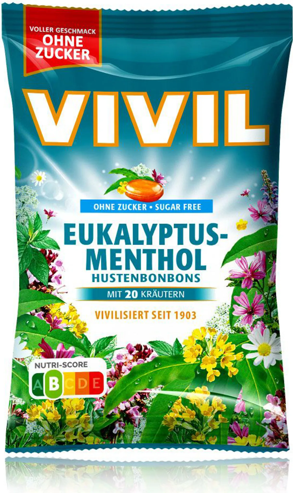 VIVIL Eukalyptovo-mentolové pastilky proti kašli 120g