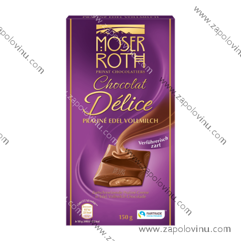 MOSER ROTH Chocolat Délice PRALINKOVÝ KRÉM V HOŘKÉ ČOKOLÁDĚ 150g