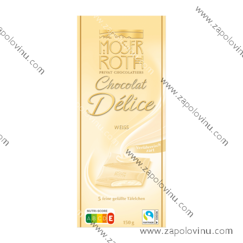 MOSER ROTH Chocolat Délice BÍLÁ ČOKOLÁDA 150g