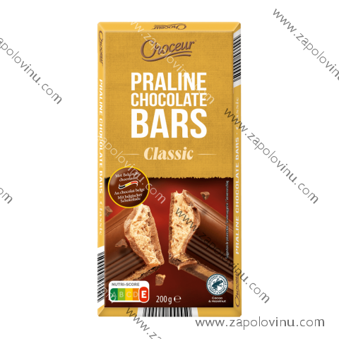 Choceur Praline Chocolate Bars Classic 200g