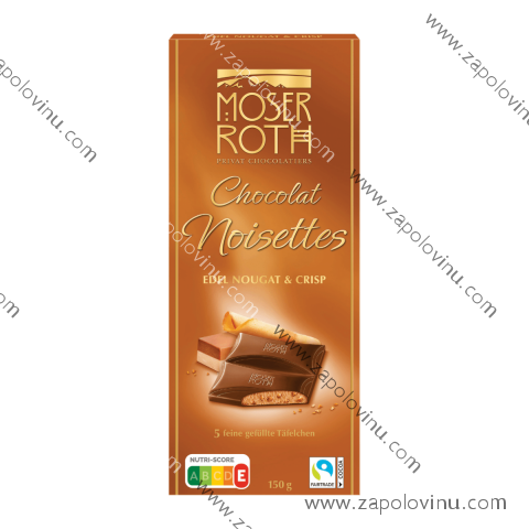 Moser Roth Chocolat Noisettes Prémiový křupavý nugát 150g
