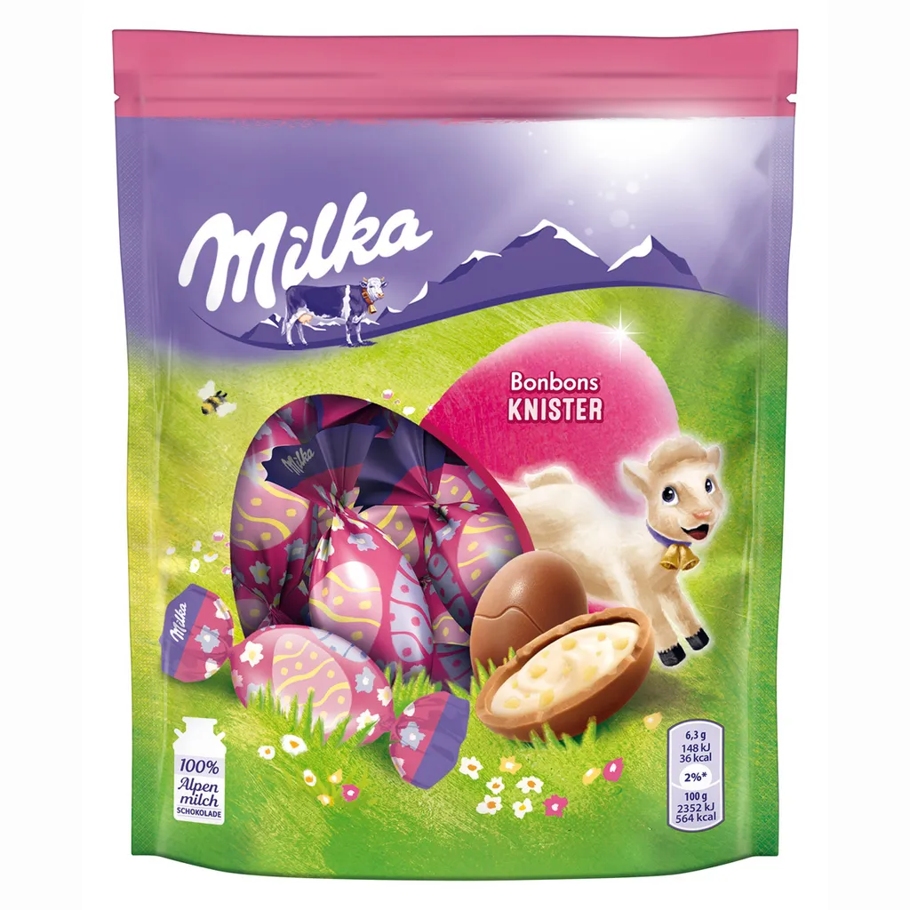 Milka velikonoční vajíčka s práskacím krémem 86g