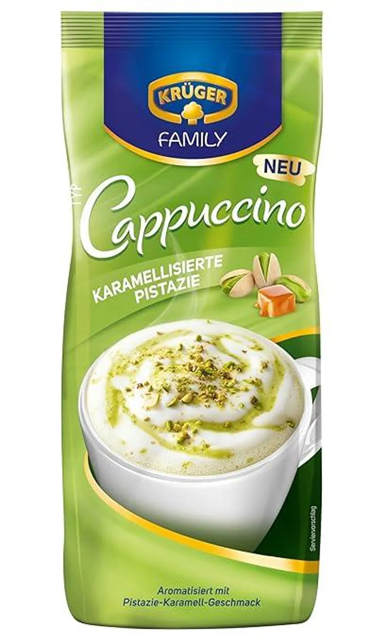 Krüger Cappuccino Karamelizované pistácie 500 g