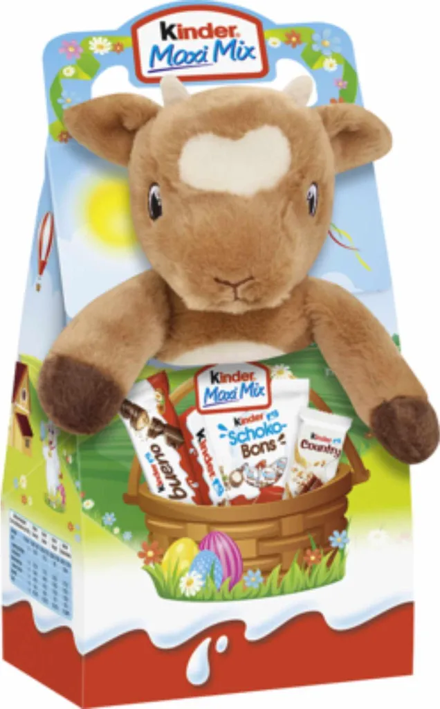 Kinder Maxi Mix nejlepší mléčná čokoláda a plyšák koza 133g