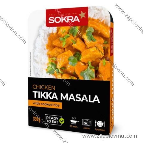 Sokra Kuřecí Tikka Masala s vařenou rýží 330g