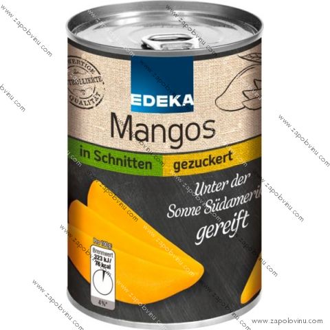 EDEKA Mango plátky oloupané, slazené 425g