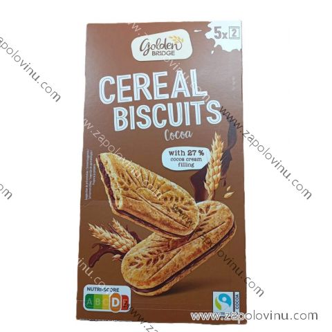Golden Bidge sendwich cererální sušenky s kakaovým krémem 253g