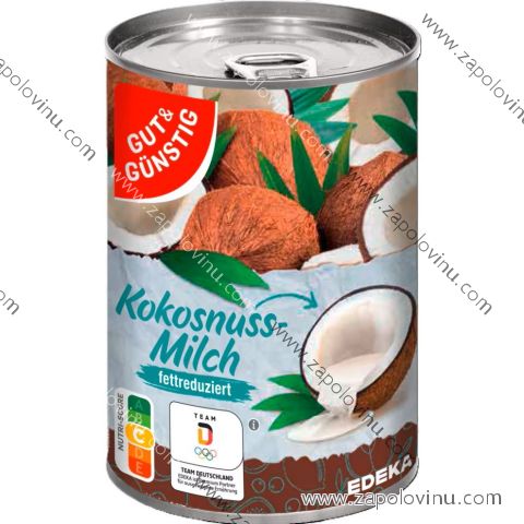 G+G Kokosové mléko se sníženým obsahem tuku 400ml