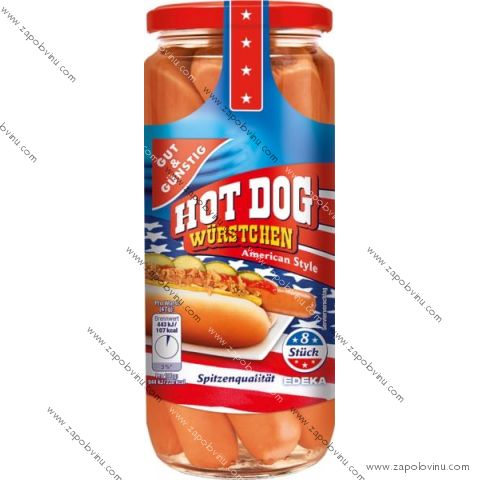 G+G Hot Dog párky 8 ks 650 g (375 g ATG)
