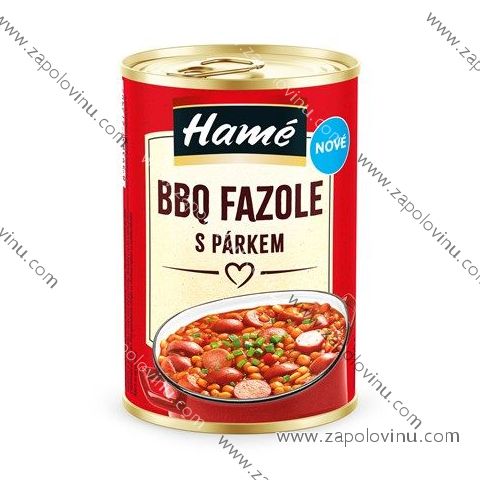 Hamé BBQ fazole s párkem 400g