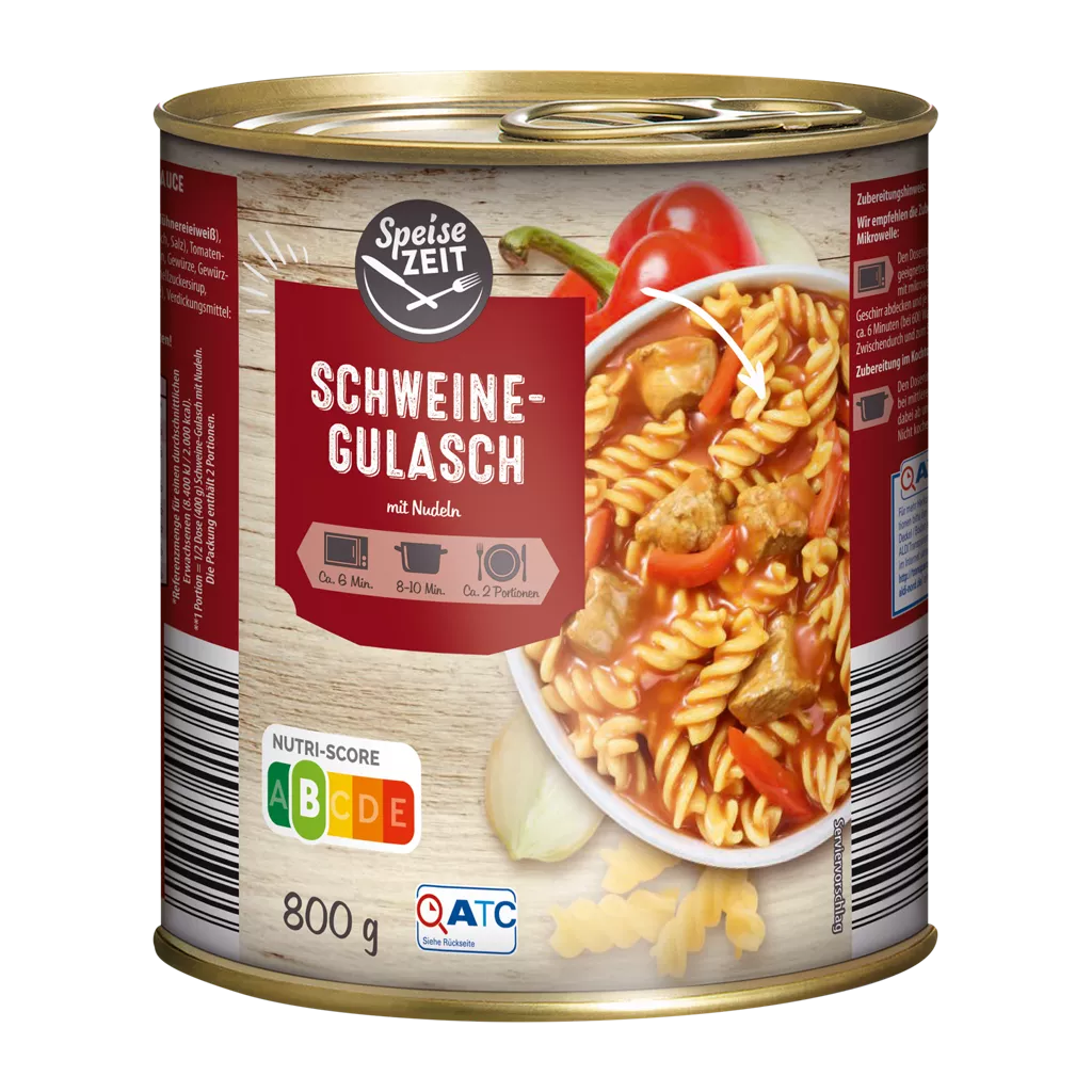 Speise Zeit Vepřový guláš s těstovinami 800g