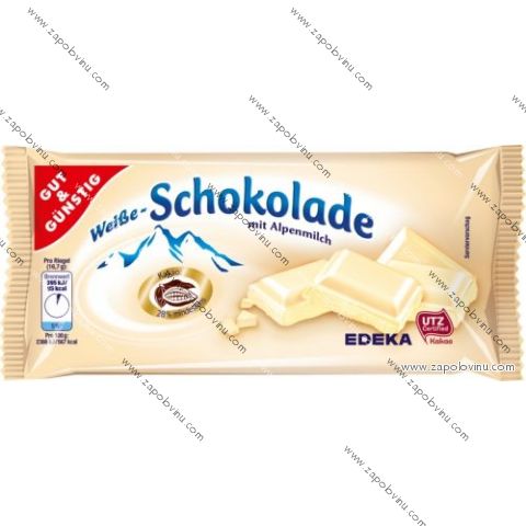 G+G Bílá čokoláda z alpského mléka, 100g