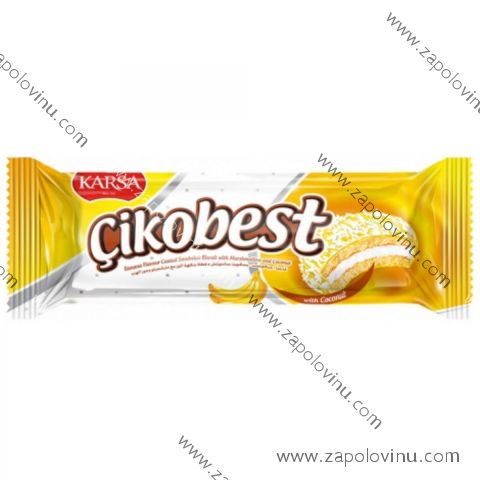 Karsa cikobest biscuits bílá čoko s banánovou náplní 48g