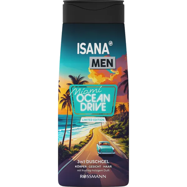 ISANA Men Sprchový gel 3v1 Miami Ocean Drive 300 ml