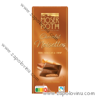 Moser Roth Chocolat Noisettes Prémiový křupavý nugát 150g Datum minimální trvanlivosti 1.6.2026