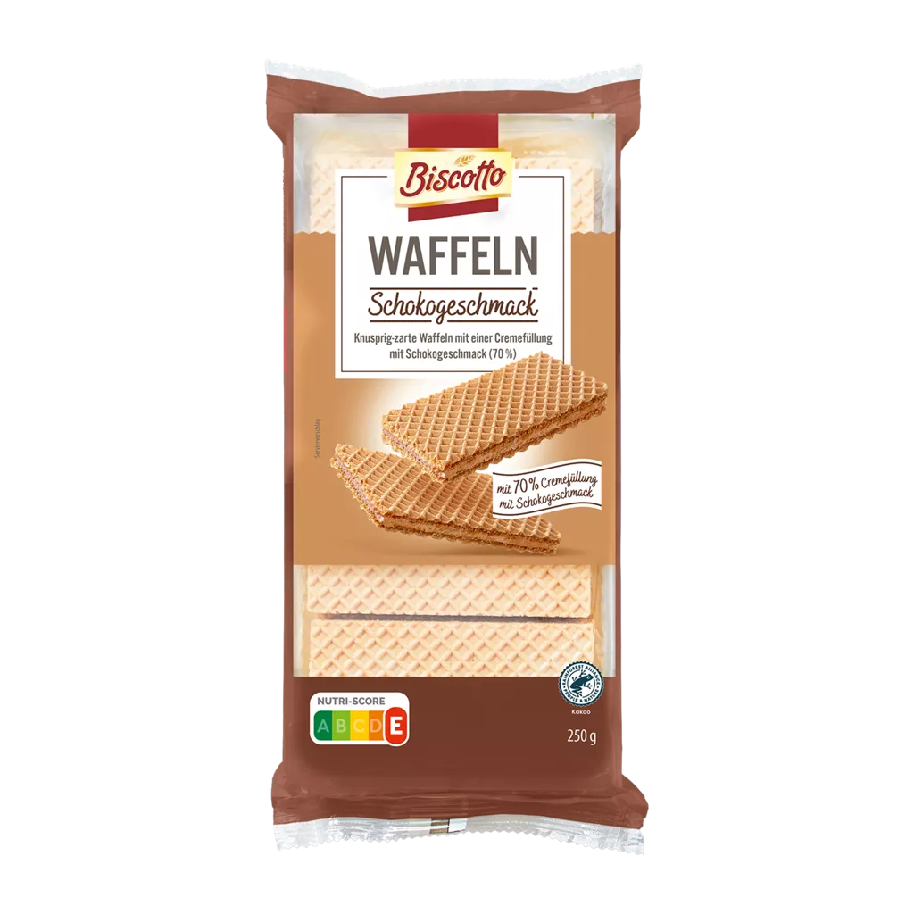 BISCOTTO Křupavé vafle čokoládové 250g