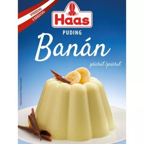 HAAS puding banánová příchuť 37g
