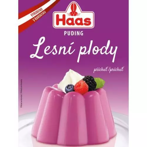 HAAS puding s příchutí lesní plody 37g