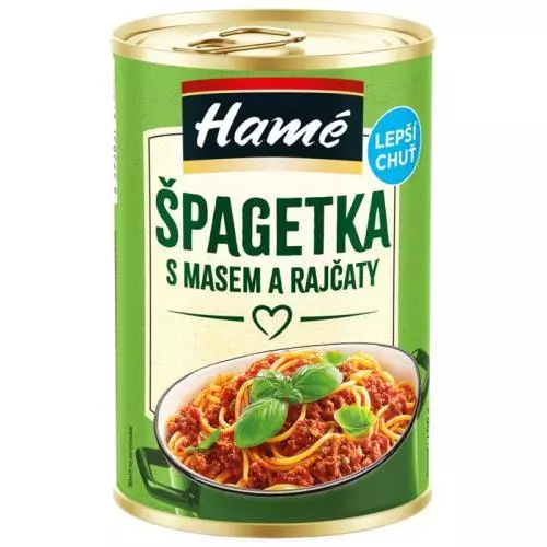 Hamé špagetka s masem a rajčaty 400g