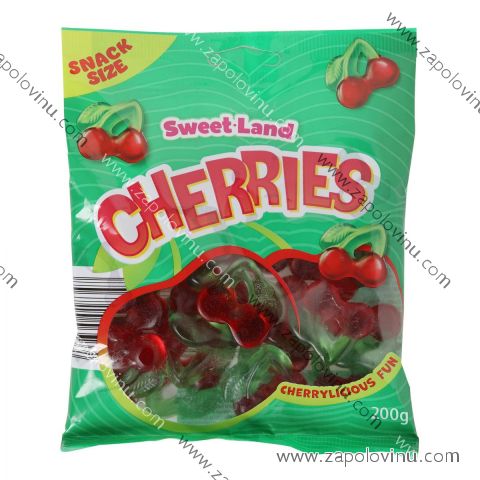 SWEET LAND Ovocné gumové bonbóny s třešněmi 300g