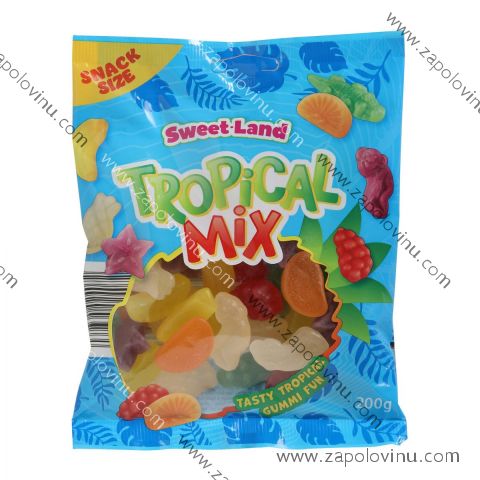 SWEET LAND Želatinové bonbóny s tropickým ovocem 300g