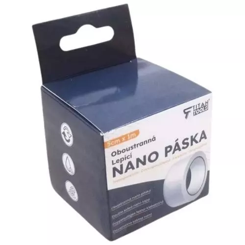 Titan Tools Nano oboustranná páska čirá šířka 5 cm délka 1 m