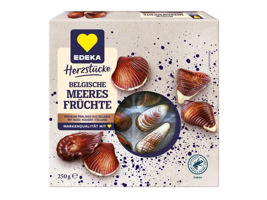 Edeka Mořské plody z pravé belgické čokolády 250 g