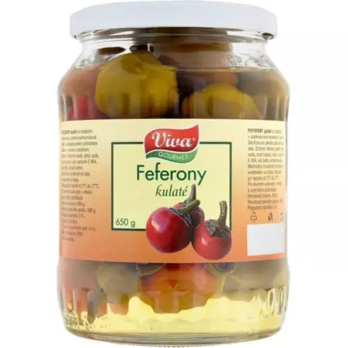 Viva nakládané feferony kulaté 650g