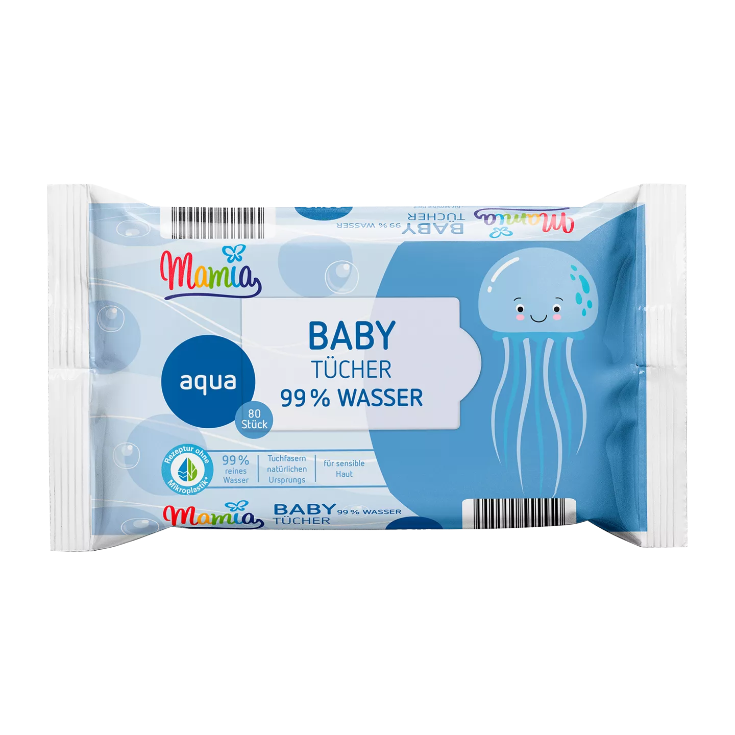 Mamia Dětské ubrousky Aqua 80 ks