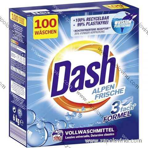 Dash Activ prací prášek 100 dávek zalepené protržení obalu