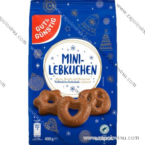 G+G mini perníčky srdíčka hvězdičky preclíky mléčné 400 g