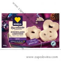 Edeka Čokoládový perník Srdce hvězdy preclíky v bílé čokoládě 250 g