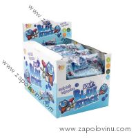 Sweet'n Fun sour blue attack - barvící žvýkací bonbóny s příchutí borůvka 35g