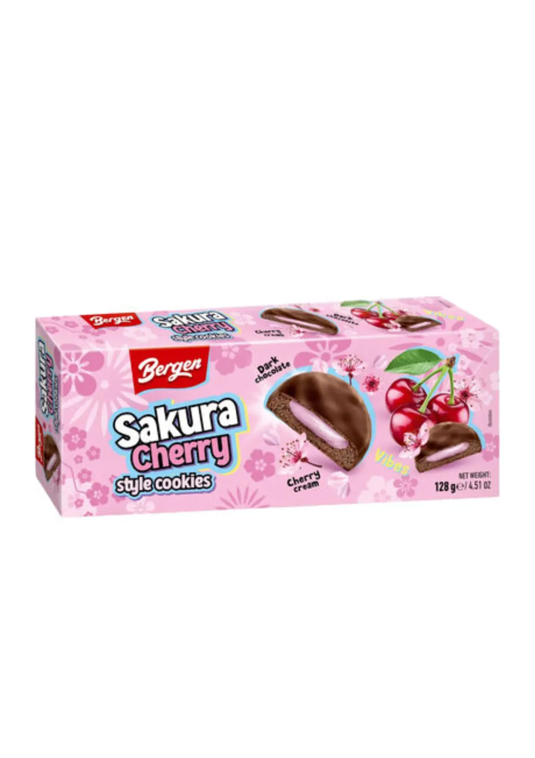 Bergen Cookies Sakura Cherry 128 g