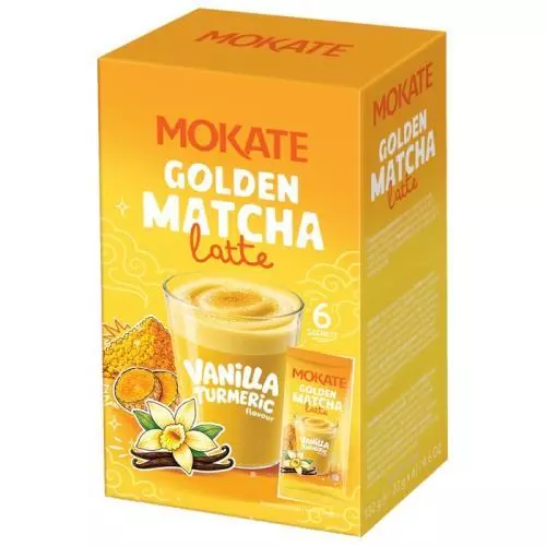 Mokate Matcha latte golden s vanilkou a kurkumou 132g