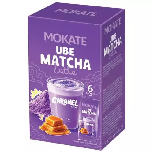 Mokate Matcha latte ube s karamelem 132g