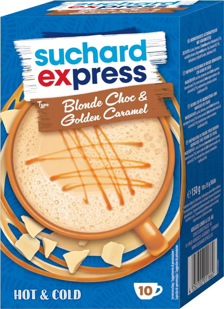 Suchard Express tyčinky typu blond čokoláda a zlatý karamel 10 ks