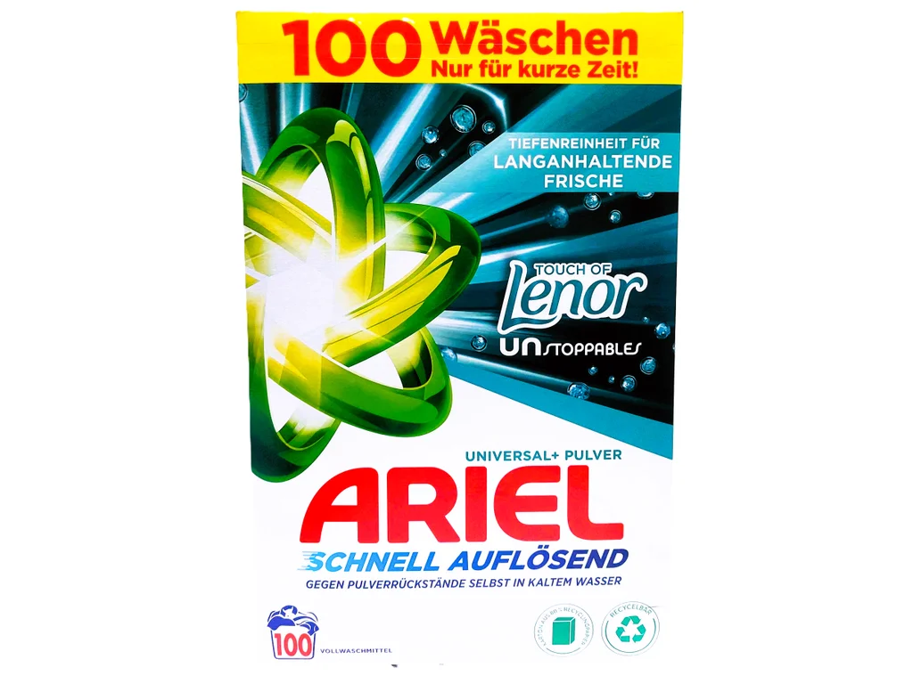 Ariel Univerzální prací prášek Lenor Touch of Unstoppables 100 PD
