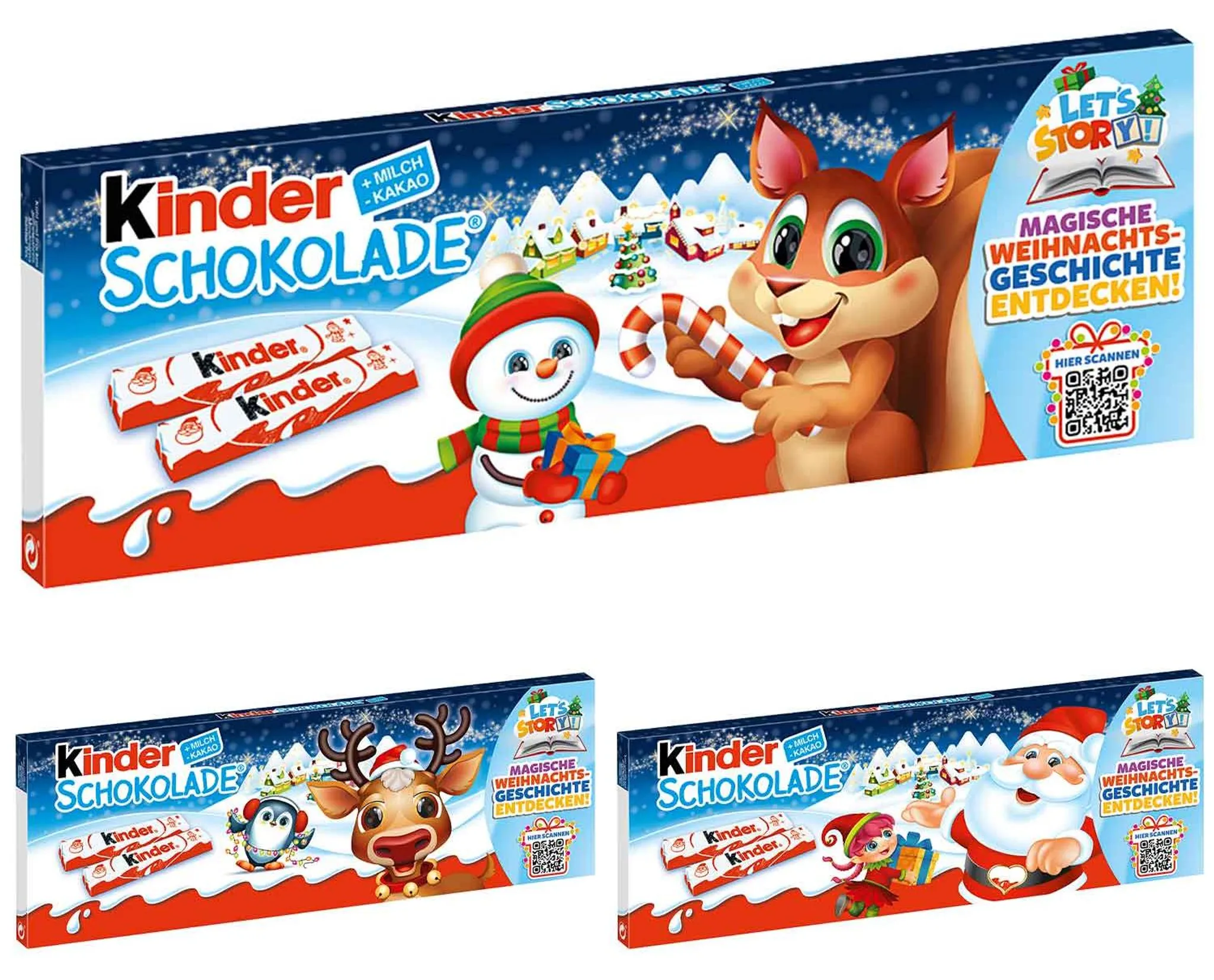 Kinder čokoláda 12 ks Vánoční 150 g