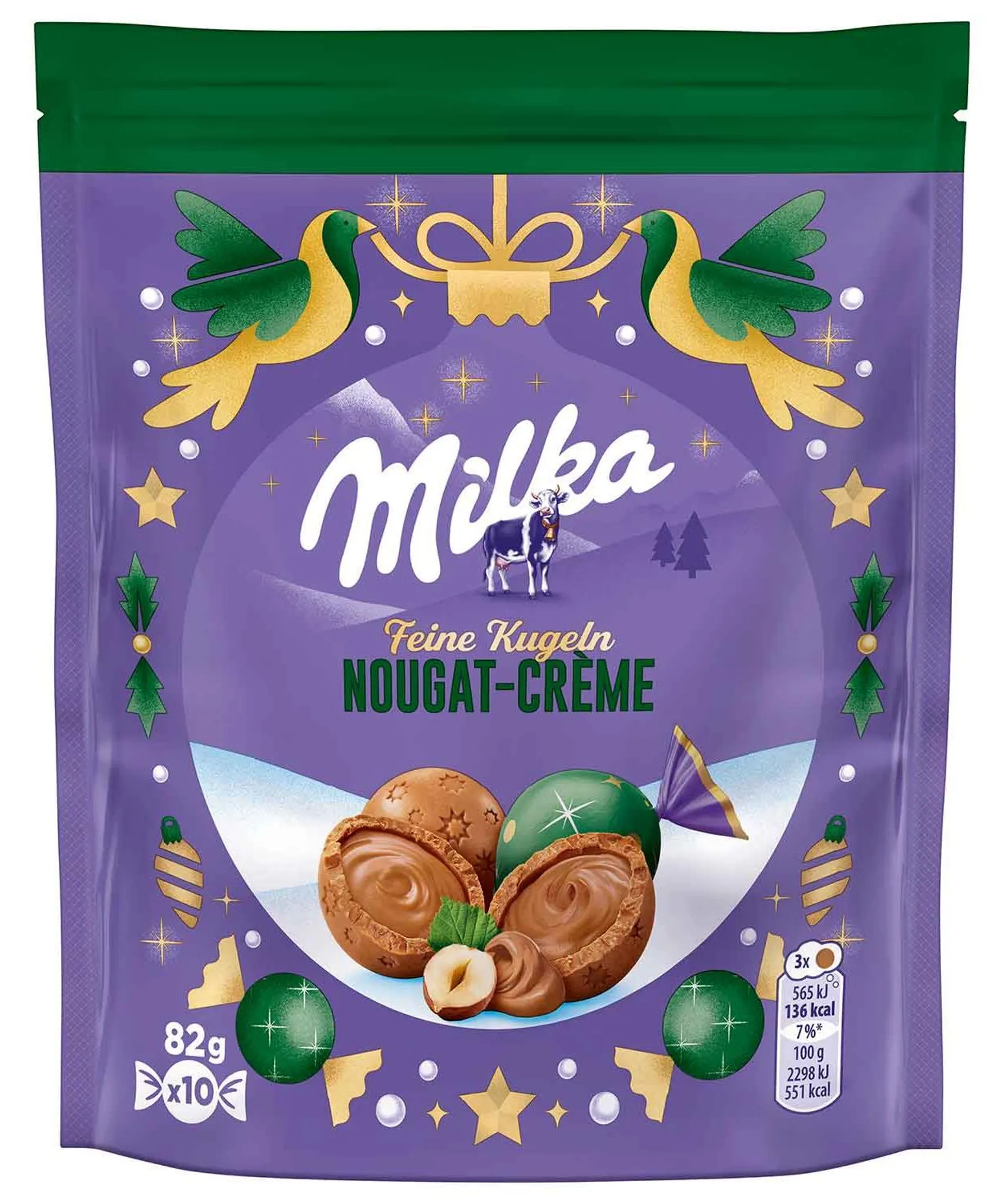 Milka Fine Balls Nugátový krém 82g