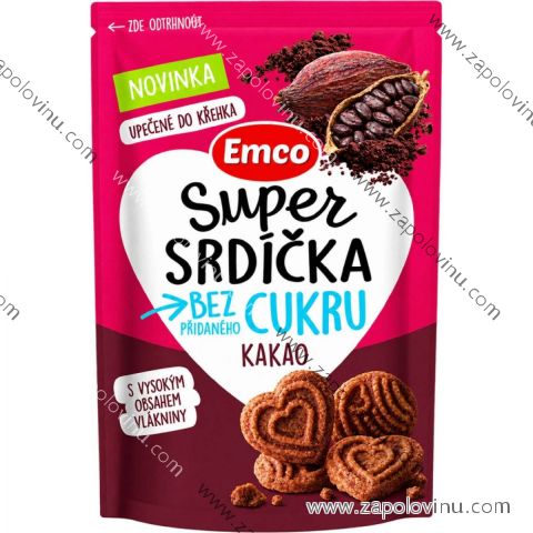 Emco Super srdíčka kakao 140 g