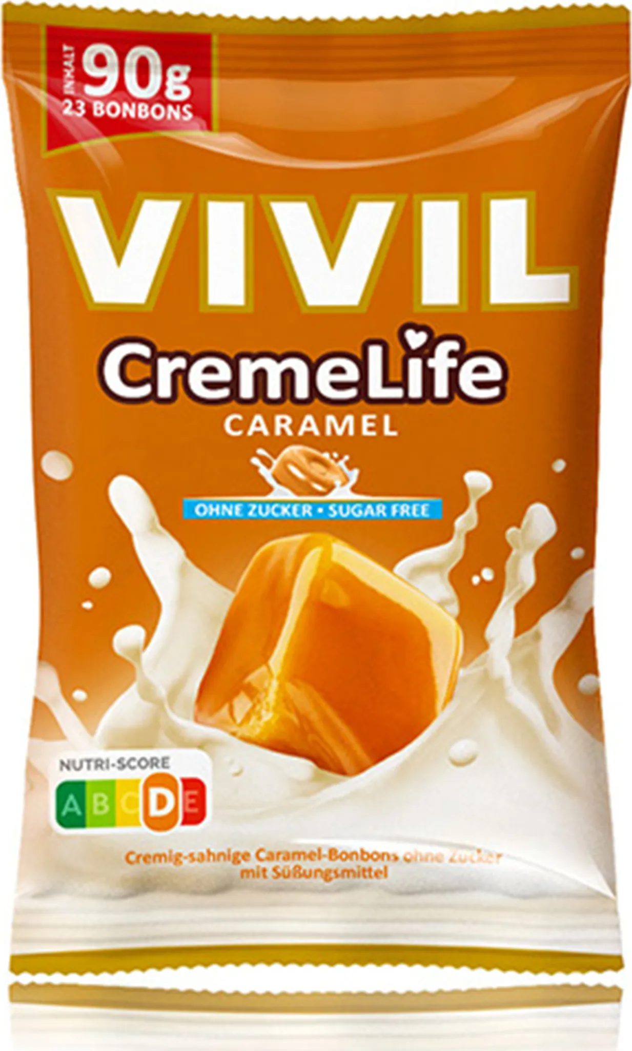 VIVIL Creme Life Karamelové krémové bonbóny bez cukru 90g