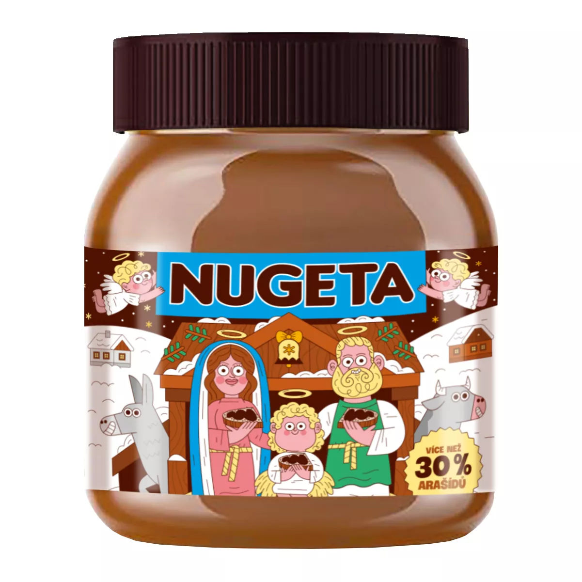 Chocoland NUGETA vánoční arašídová 400 g