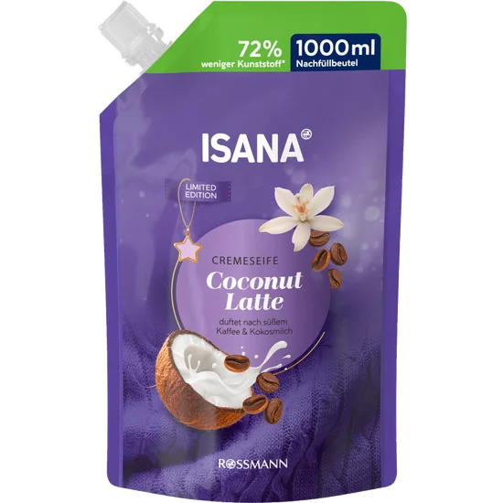 ISANA Krémové mýdlo Coconut Latte limitovaná edice 1l
