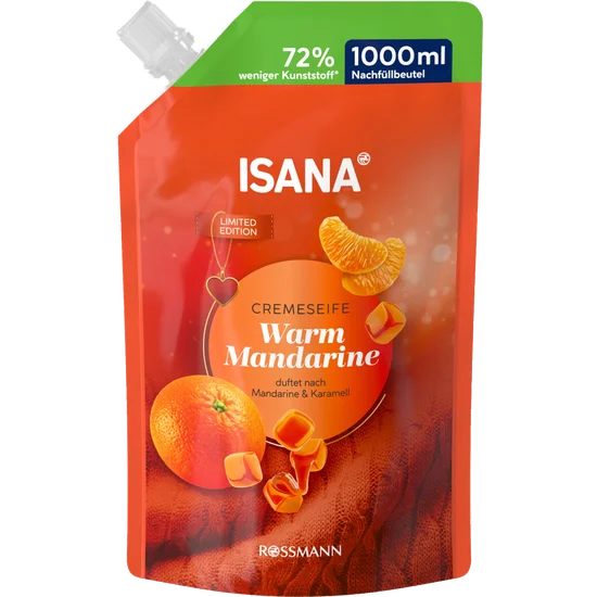 ISANA Krémové mýdlo Warm Mandarine limitovaná edice 1l